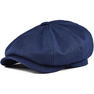 Navy Blue Vintage Retro Newsboy Baker Boy Flat Gatsby Cabbie Driving Golf Hat